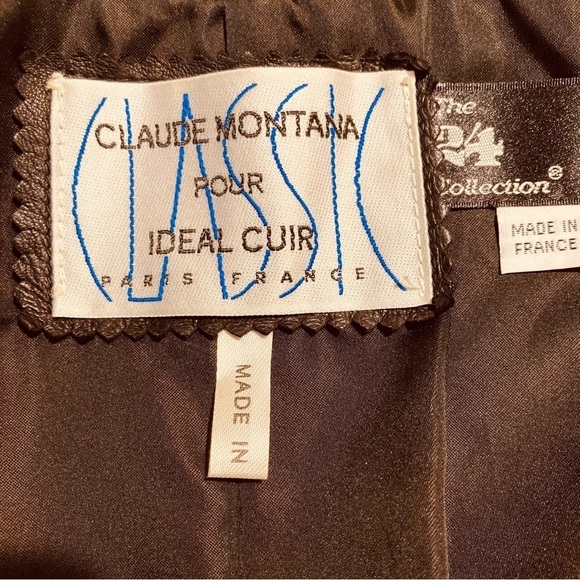 CLAUDE  MONTANA Sz 40 Fall/Winter 1984 Lambskin Leather Western Fringe Jacket - Picture 14 of 16
